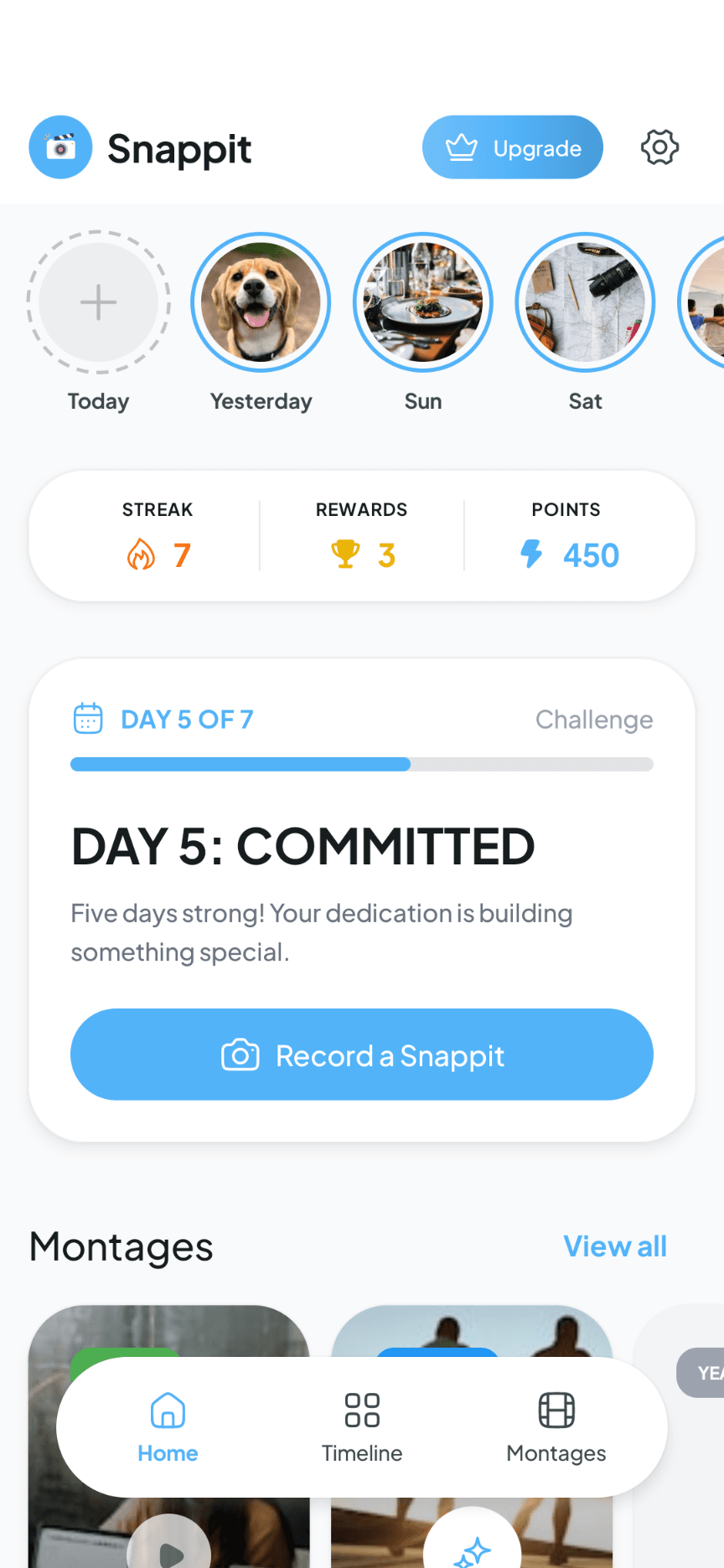 Snappit app screenshot